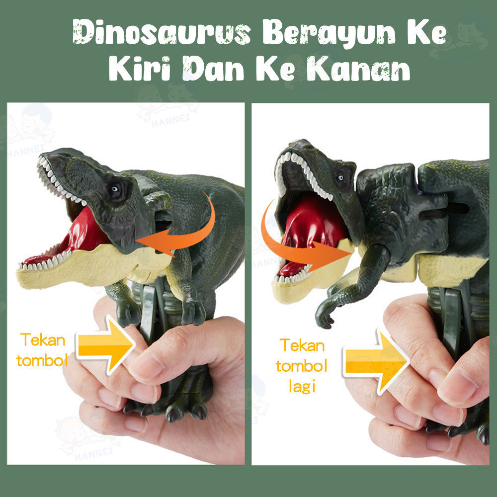 Hannei Mainan Dinosaurus Viral Anak Tekan Tembakan Ada Suara Dan Lampu Sha Sha Sha Bisa Diputar 300°