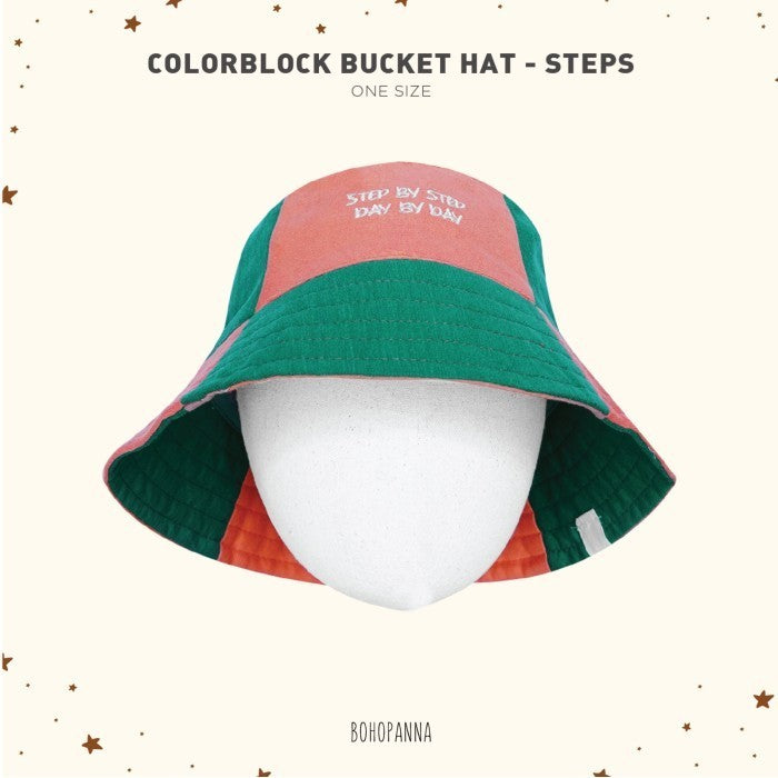 BOHOPANNA - COLORBLOCK BUCKET HAT - TOPI ANAK