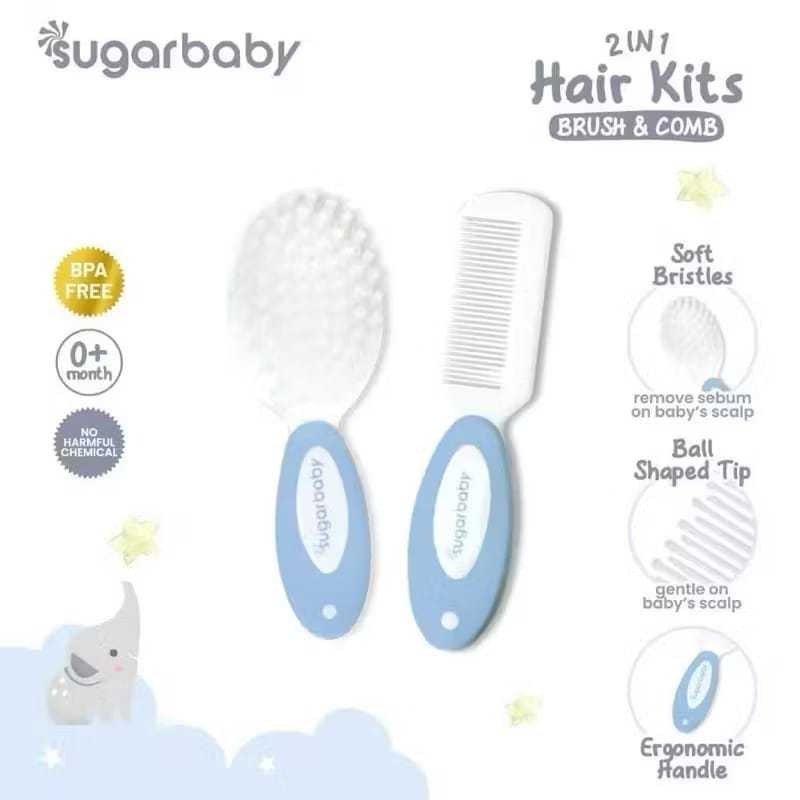 SUGARBABY 2in1 Hair Kits Brush & Comb | Sisir Sikat bayi