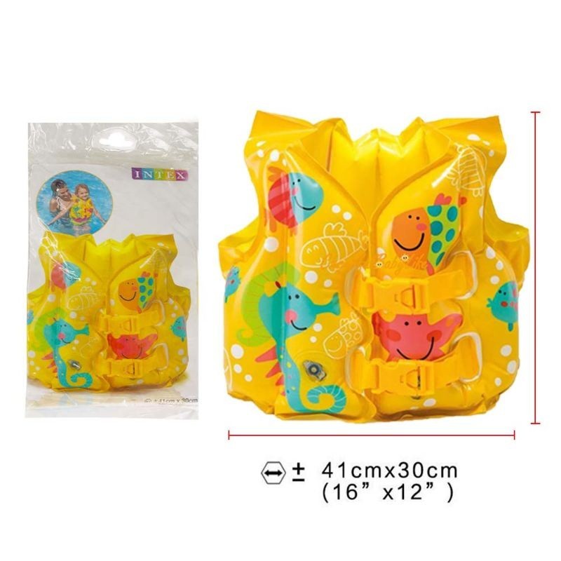 Jaket Jacket Rompi Pelampung Renang Anak Murah Yellow INTEX 59661 Swim Vest Life Jacket Yellow