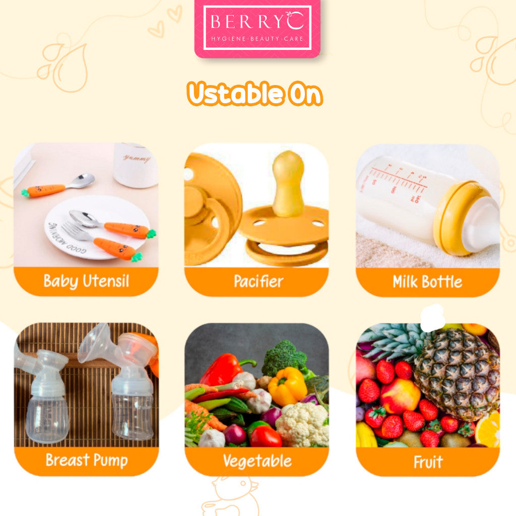BerryC Food Safe Utensil & Dish Wash 200G 820G Sabun Cuci Botol Susu Bayi Baby Bottle Soap Cleanser