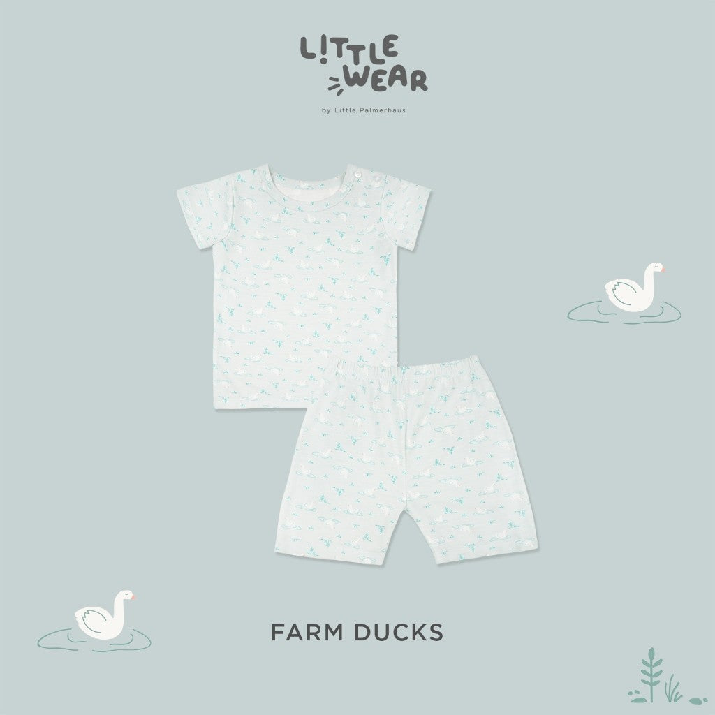Little Palmerhaus - Little Wear Shoulder Button Short Set 22.0 (Setelan Anak Lengan Pendek)