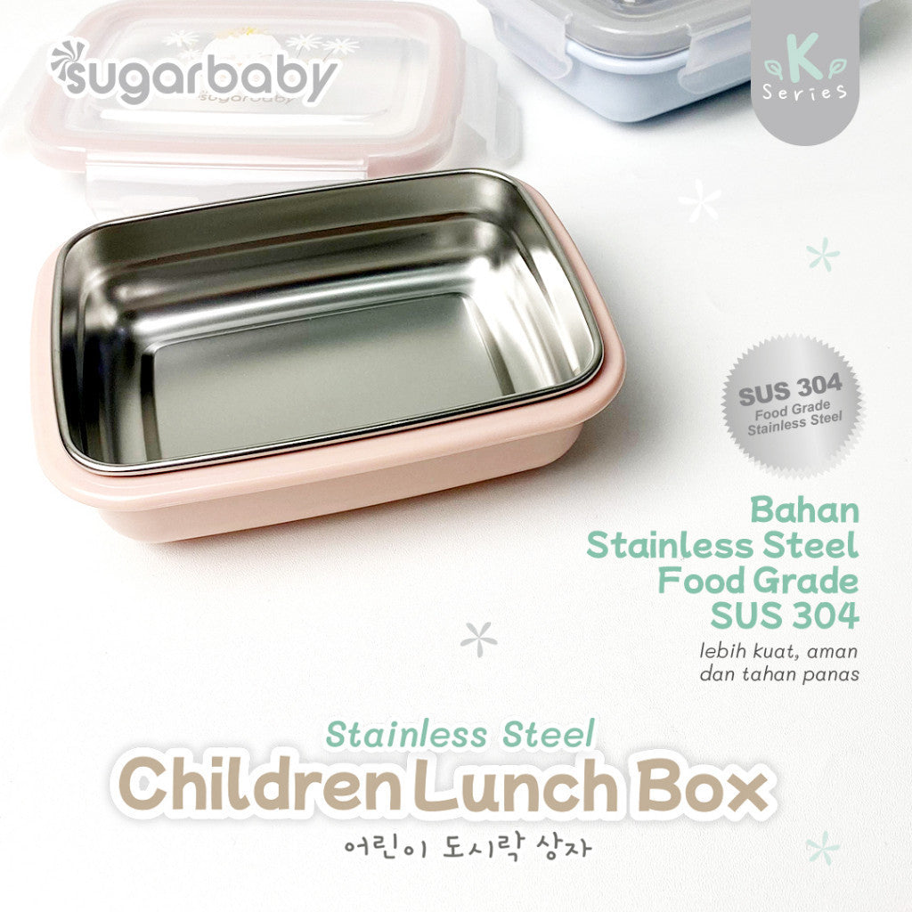 Sugar baby Stainless Steel Children Lunch box / Kotak Makan stainless Sugarbaby/ Kotak Makan Anak/ Kotak Bekal Anak