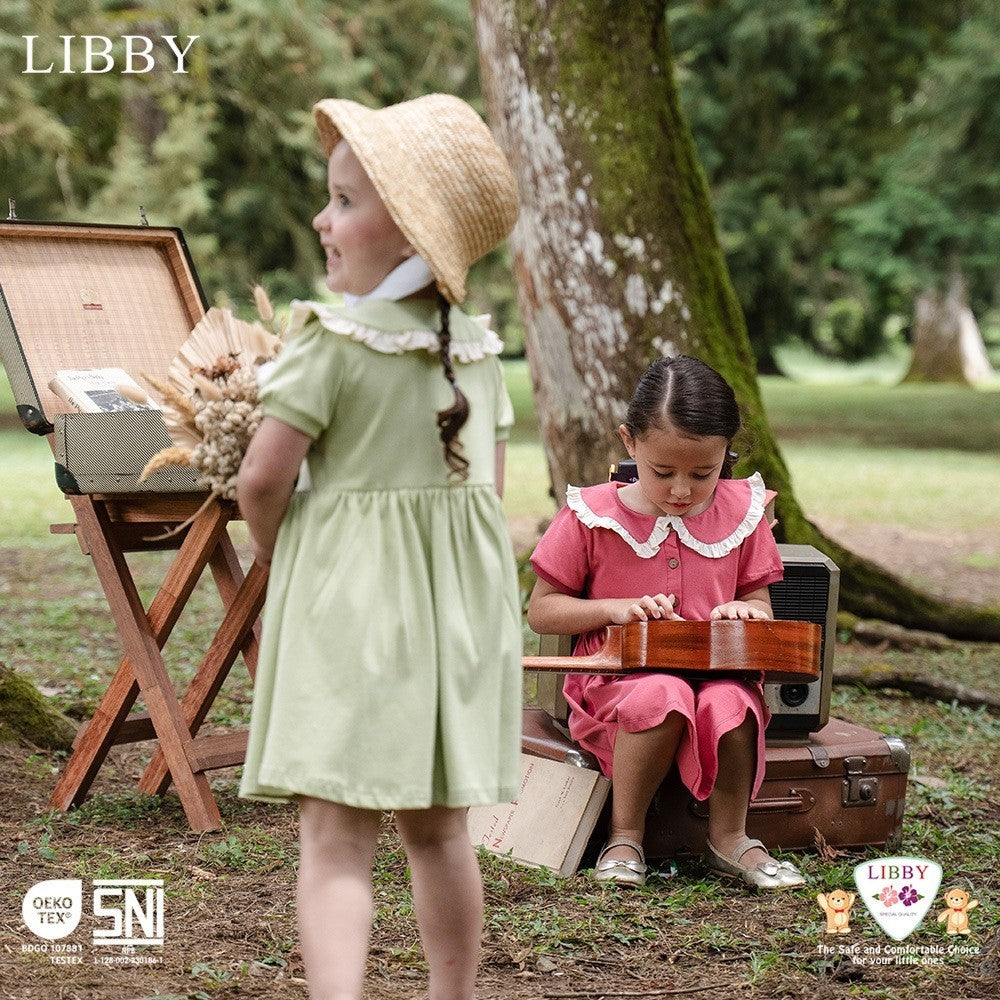 LIBBY Earth Jolie Dress Anak Perempuan 6 Bulan - 6 Tahun (1 Pcs)