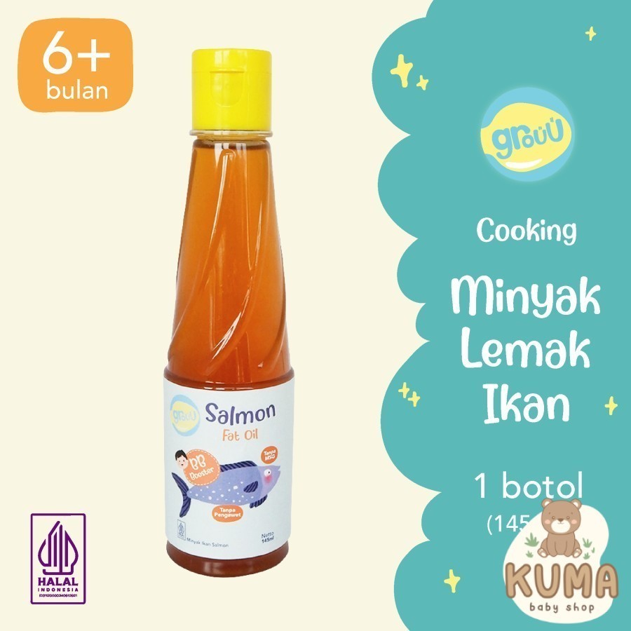 Grouu - Fat Oil / Minyak Lemak - MPASI BB Booster - Salmon (145ml)