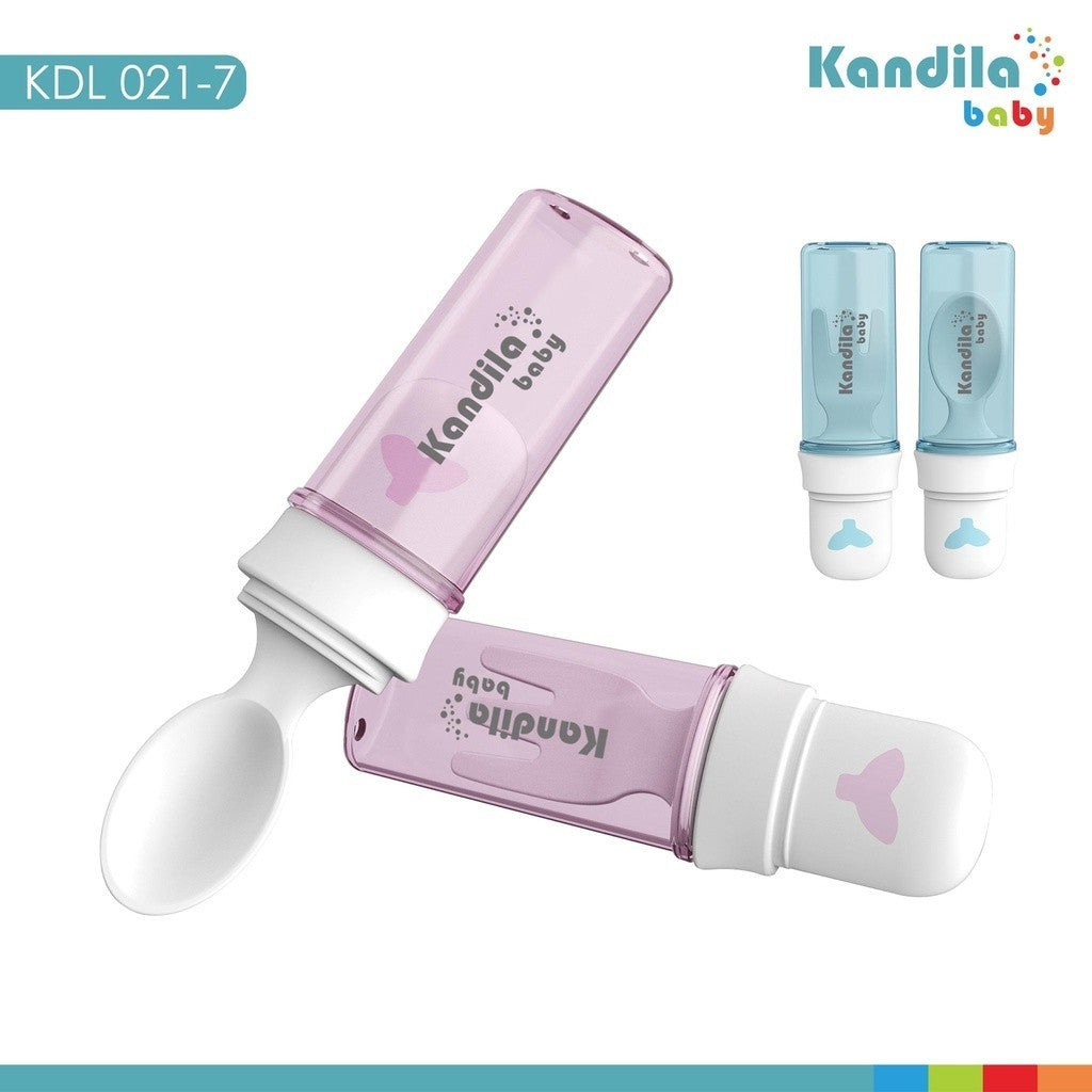 KANDILA CUTE & PORTABLE FORK & SPOON / KDL 021-7 / GARPU & SENDOK PORTABLE UNTUK ANAK BAYI