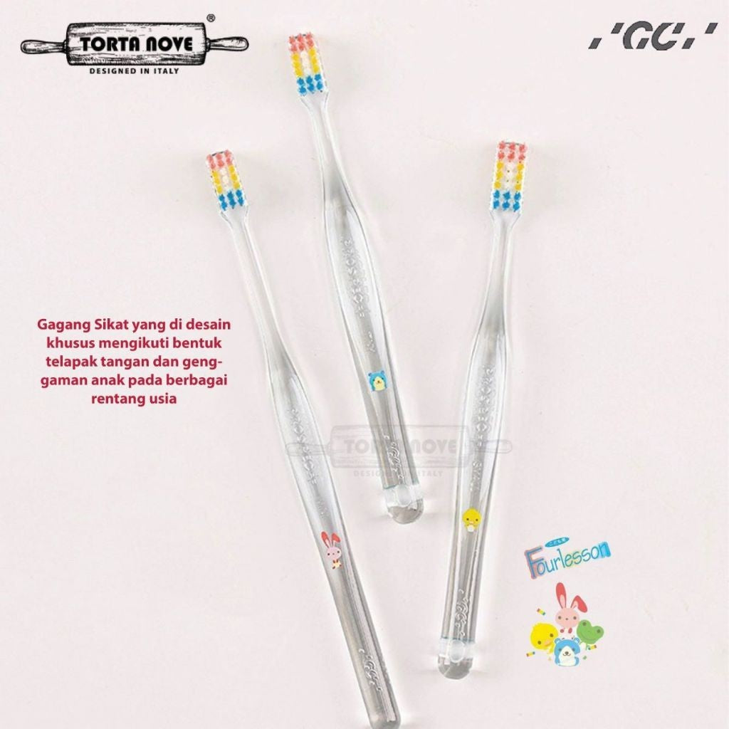 Sikat gigi anak Prospec Fourlesson GC Jepang ORIGINAL bayi balita toothbrush Four lesson