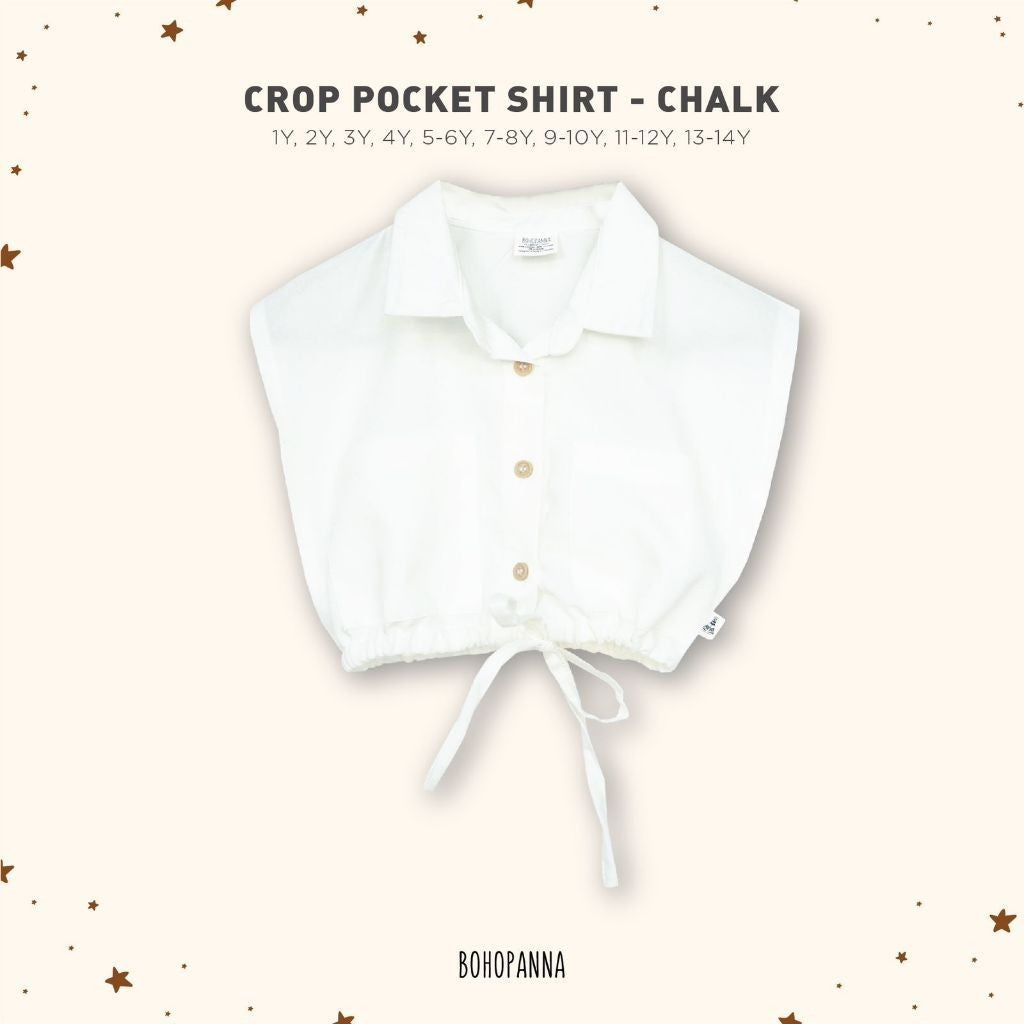 BOHOPANNA - CROP POCKET SHIRT - Atasan Anak Perempuan