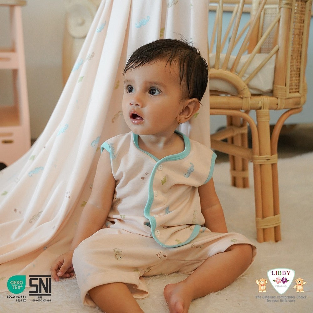 LIBBY Setelan Piyama Panjang Anak Laki Laki Perempuan Motif Baby Collections (1 stel)