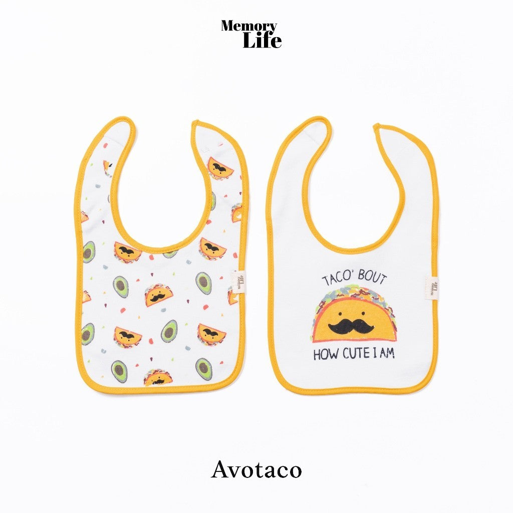 MemoryLife - Drool Catcher 2 Set Square Bib | Celemek Bayi Slabber - MemoryLife Essentials