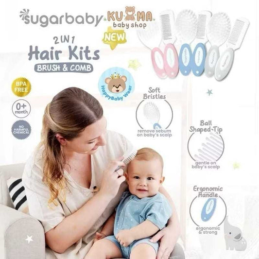 SUGARBABY 2in1 Hair Kits Brush & Comb | Sisir Sikat bayi
