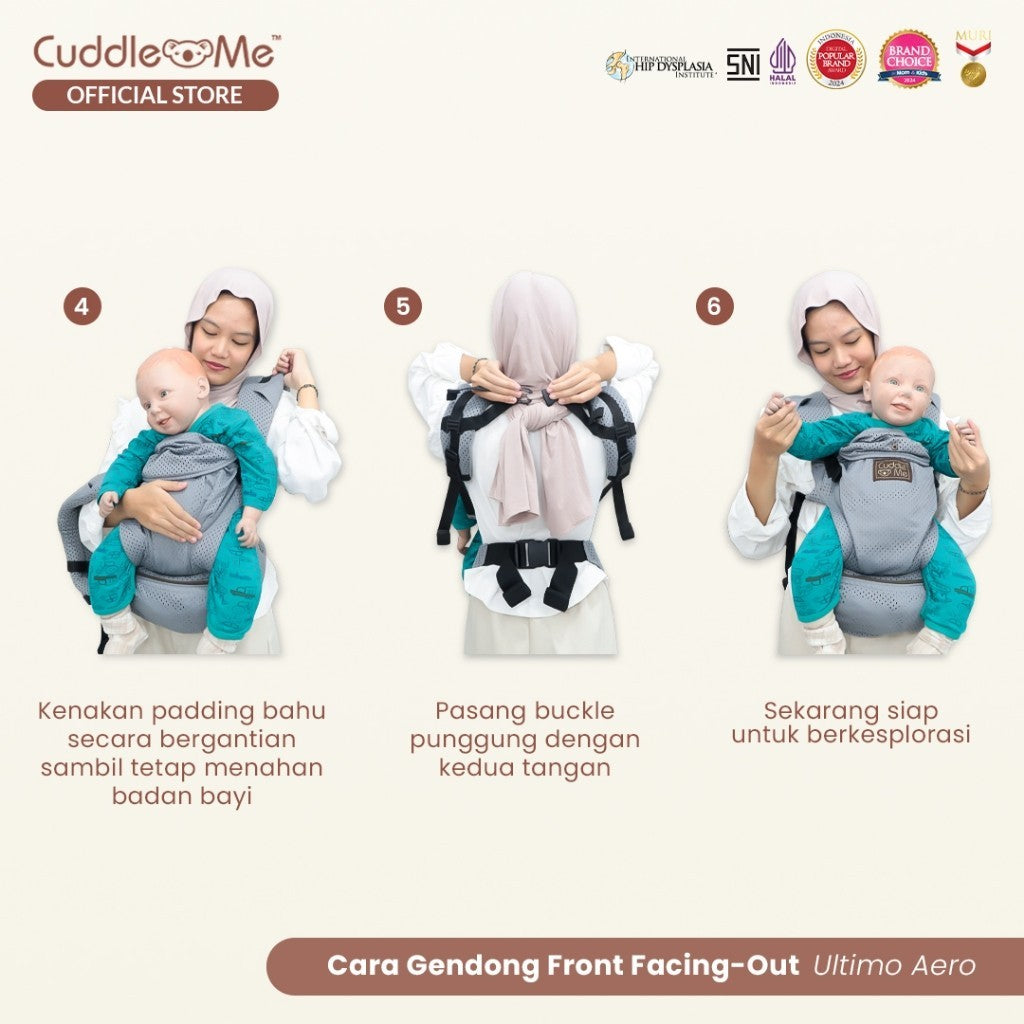 Gendongan Bayi - CUDDLEME Ultimo Aero Gendongan SSC Newborn Suport M Shape