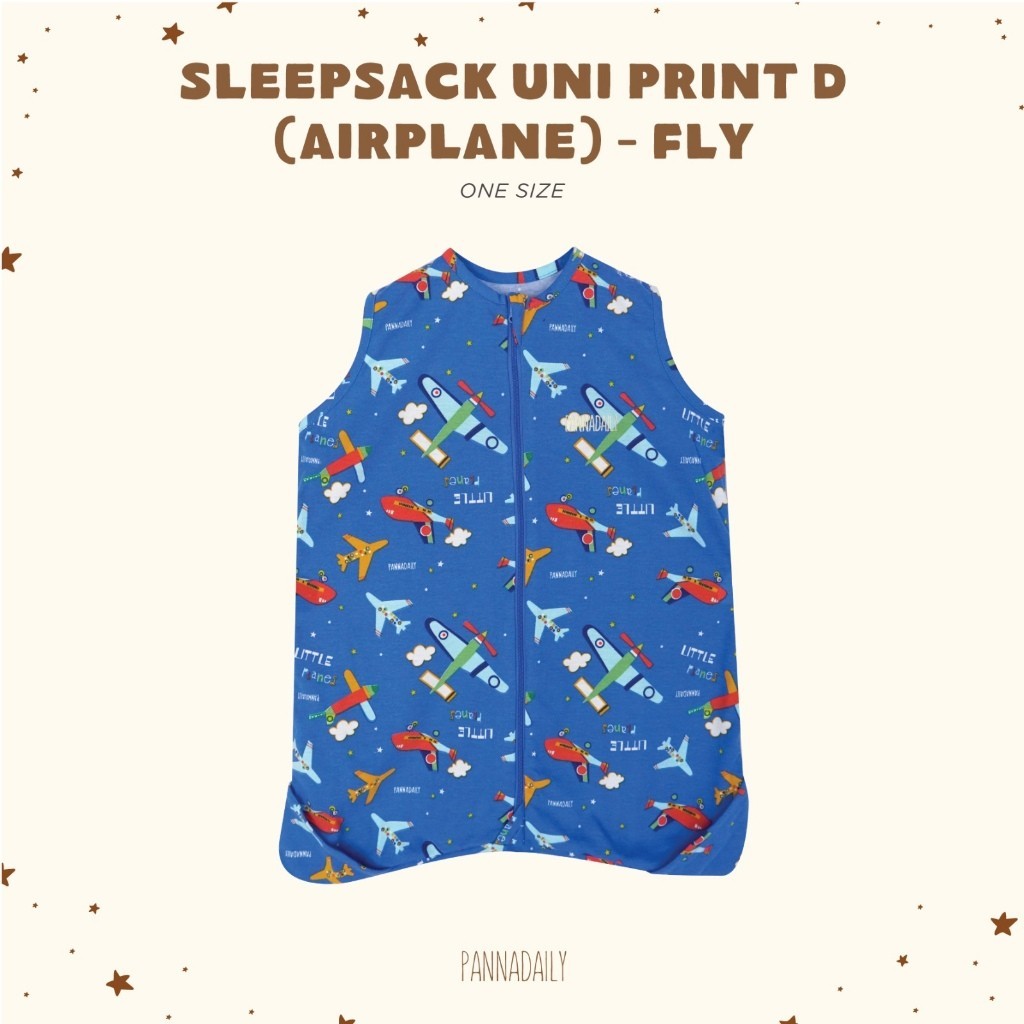 BOHOPANNA - PANNADAILY - SLEEP SACK UNI PRINT D Airplane - Selimut Bayi - Bedong Bayi