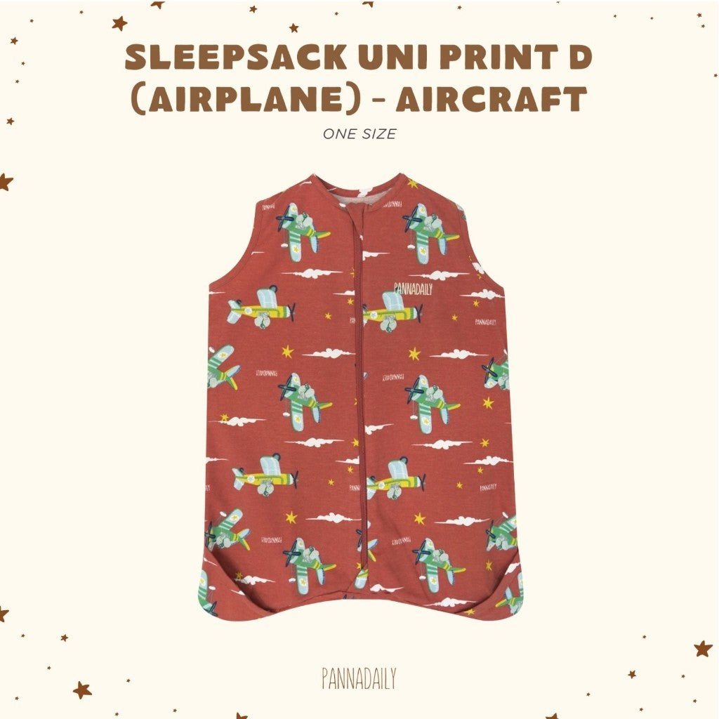 BOHOPANNA - PANNADAILY - SLEEP SACK UNI PRINT D Airplane - Selimut Bayi - Bedong Bayi