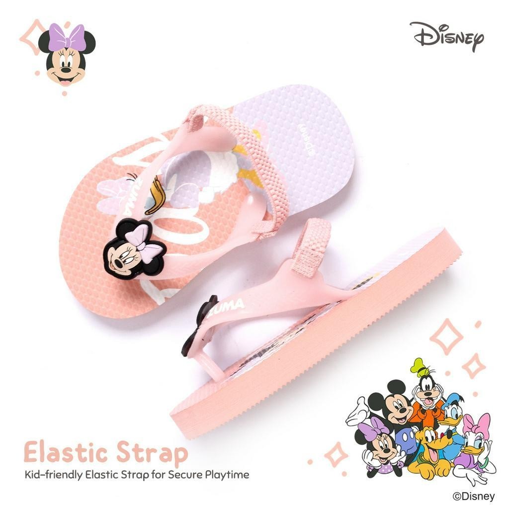 Zuma Baby x Mickey & Friends Pink, Sandal Jepit Bayi Karet Tali Belakang, Merah Muda