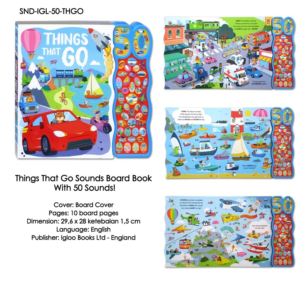 Things That Go/Noisy Farm Sounds Board Book With 50 Sounds! [Igloo Books]