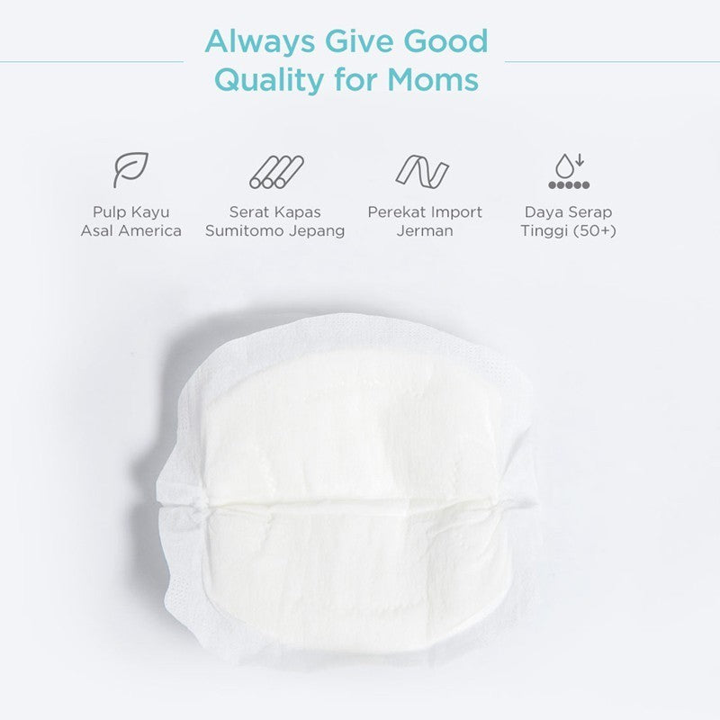 MOOIMOM Disposable Breast Pad 30pcs New - Penyerap ASI Sekali Pakai