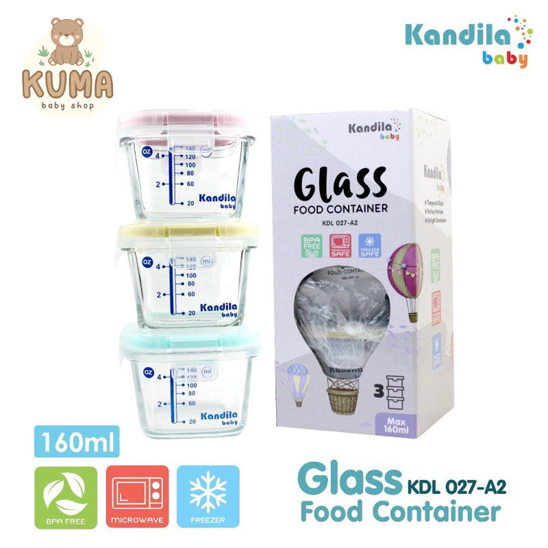 Kandila Glass Food Container 160ml KDL027-A2