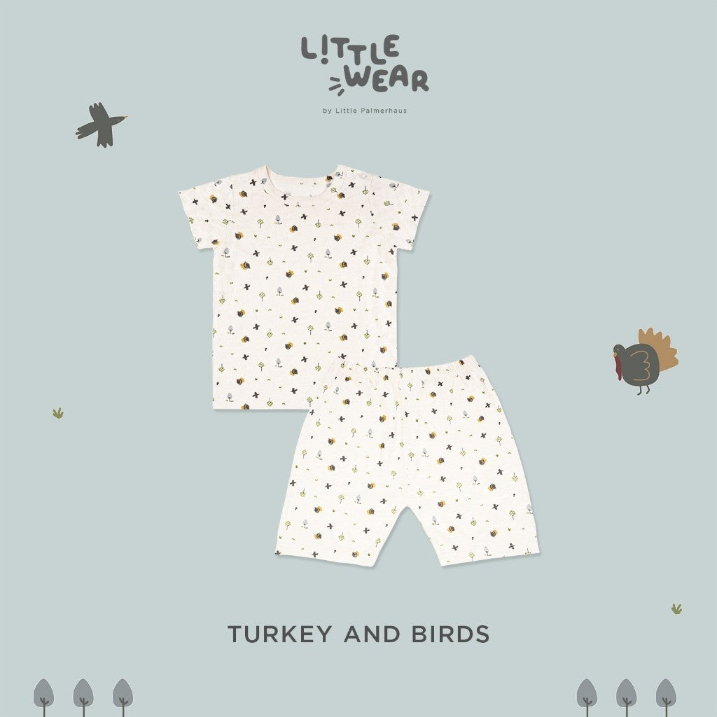 Little Palmerhaus - Little Wear Shoulder Button Short Set 22.0 (Setelan Anak Lengan Pendek)