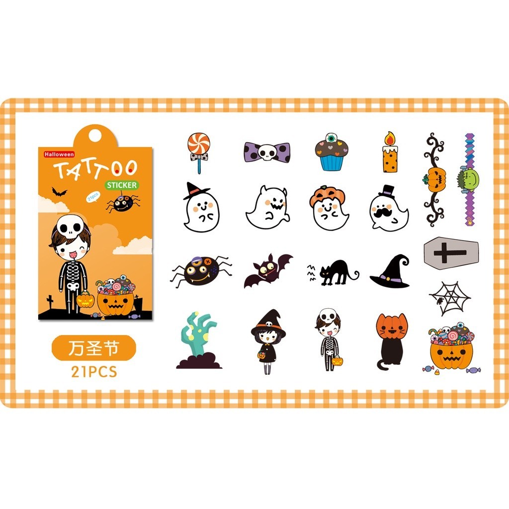 Stiker Tattoo Tato Tempel Sticker tatto anak 21pcs