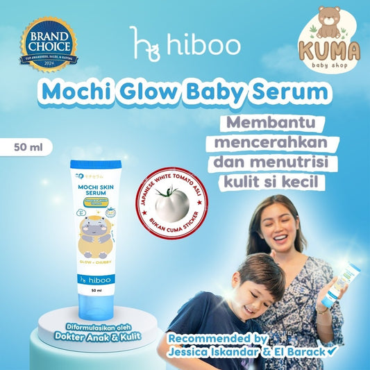 Hiboo Mochi Glow Baby Serum with Japanese White Tomato 2 in 1 Face Cream Bayi & Body Lotion Bayi 50 ml - Skincare Bayi Newborn Cream Wajah Bayi Whitening Cream C22