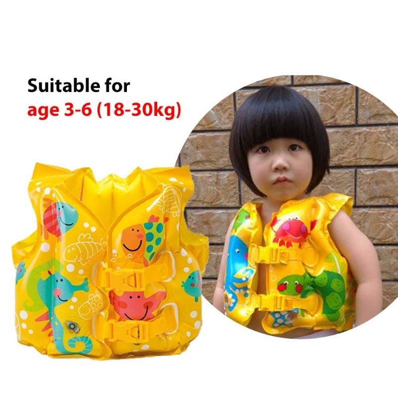 Jaket Jacket Rompi Pelampung Renang Anak Murah Yellow INTEX 59661 Swim Vest Life Jacket Yellow