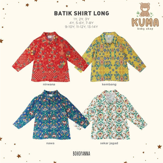 BOHOPANNA - LONG BATIK SHIRT - Batik Anak Laki-Laki - Batik Panjang - Atasan Batik