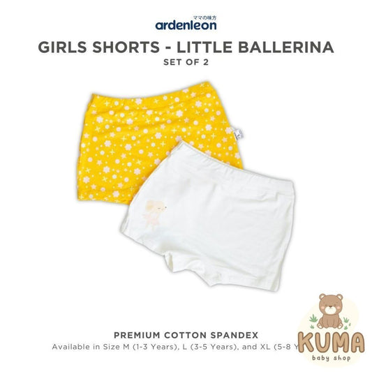 ARDENLEON Celana Dalam Anak Perempuan Girls Shorts Little Ballerina (2 pcs)