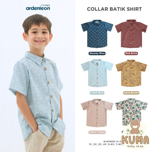 ARDENLEON Atasan Kemeja Anak Laki Laki Collar Batik Shirt 2.0