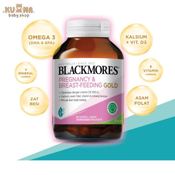 Blackmores Pregnancy & Breast-Feeding Gold - 60 Capsules Vitamin Ibu Hamil Menyusui