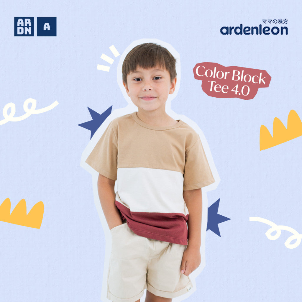 ARDENLEON Atasan Kaos Anak Color Block Tee 4.0 6 Bulan - 12 Tahun