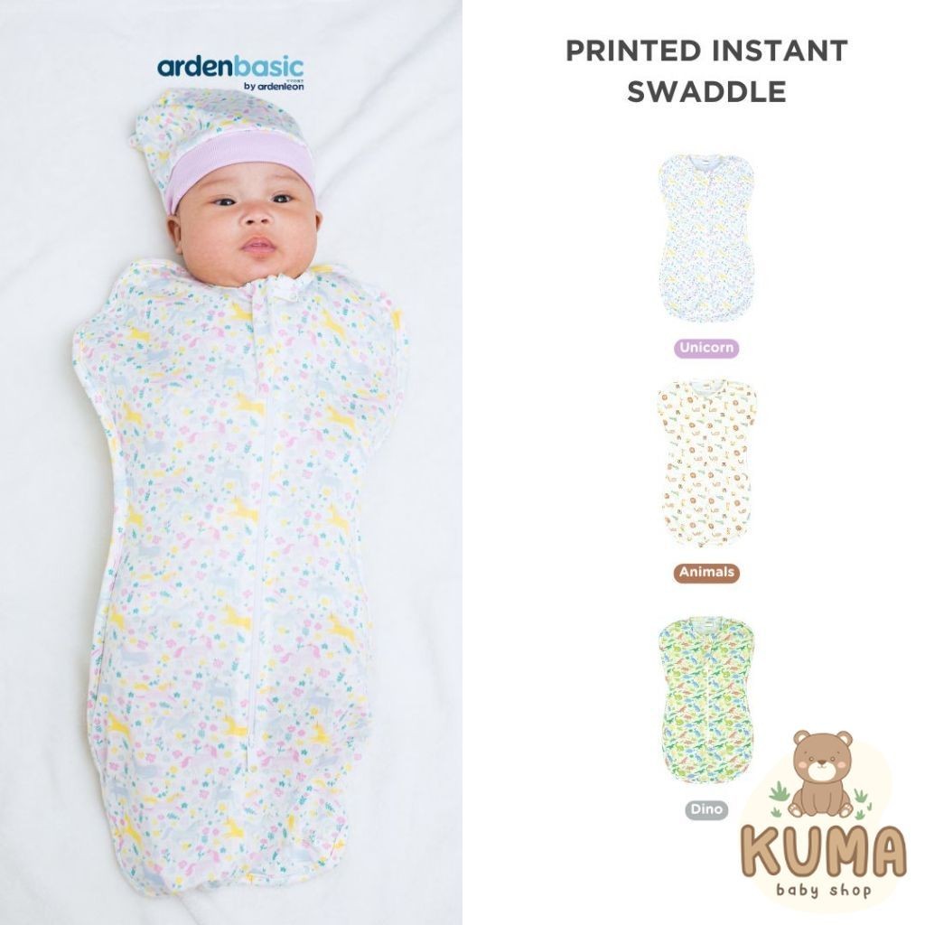 ARDENLEON ArdenBasic Printed Instant Swaddle Bedong Bayi