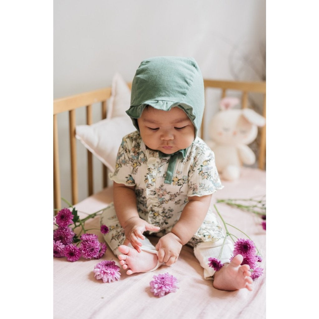 BOHOPANNA - SHORT SLEEPSUIT ZIPPER RUFFLE - Jumper Bayi