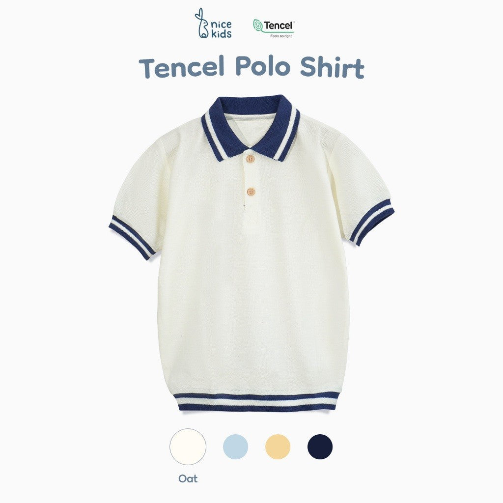 Nice Kids - Tencel Polo Shirt Kaos Atasan Anak Laki-laki Premium (1-6 Tahun)