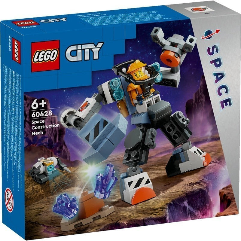 LEGO City 60428 Space Construction Mech Suit Toy (140 Pieces) Balok Mainan Anak (6 Tahun+)