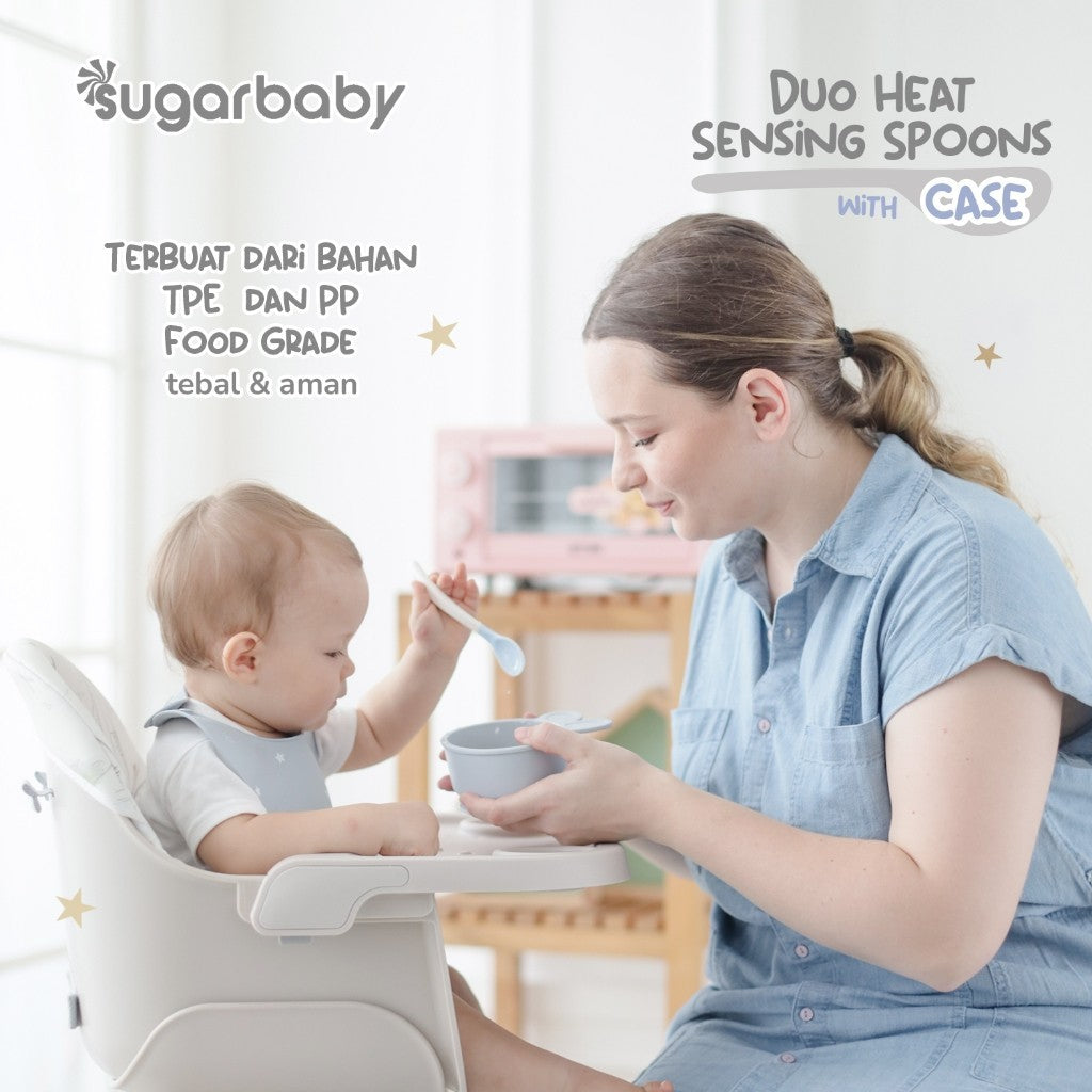 Sugarbaby Duo Heat Sensing Spoon BPA Free/Training Spoon/Peralatan Makan Bayi/Sendok Makan Bayi