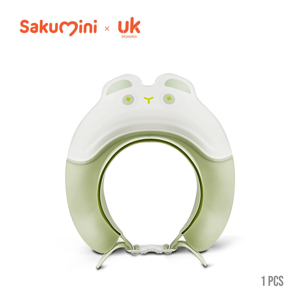 Sakumini Shower Cap Topi Keramas Anak Bayi Pelindung Mata Saat Mandi Anti Slip Motif Panda