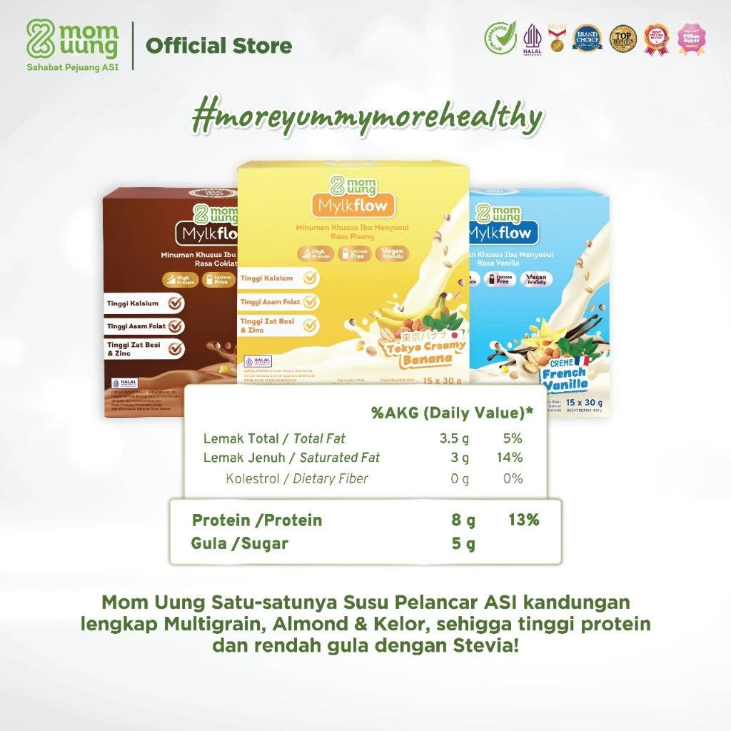 Mom Uung Susu Mylkflow Pelancar Asi 450gr I Susu Pelancar Asi 15sachet