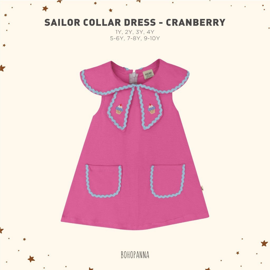 BOHOPANNA - SAILOR COLLAR DRESS - Dress Anak Perempuan