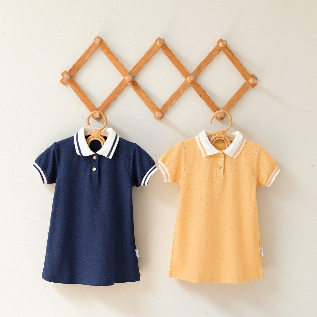 Nice Kids - Tencel Polo Dress (Dress Anak Perempuan Premium 1-6 Tahun)