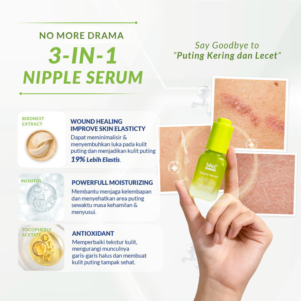 BKA Mom Care NIPPLE SERUM isi 10 / 20ml - Meminimalisir Puting Lecet | Perawatan Puting dari Masa Kehamilan - HALAL