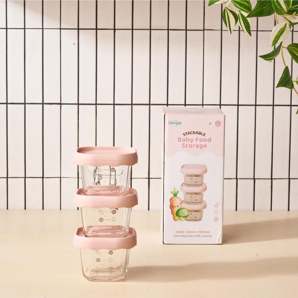 Little Dimple Stackable Baby Food Storage - Tempat Makan Mpasi Bayi - Wadah Mpasi
