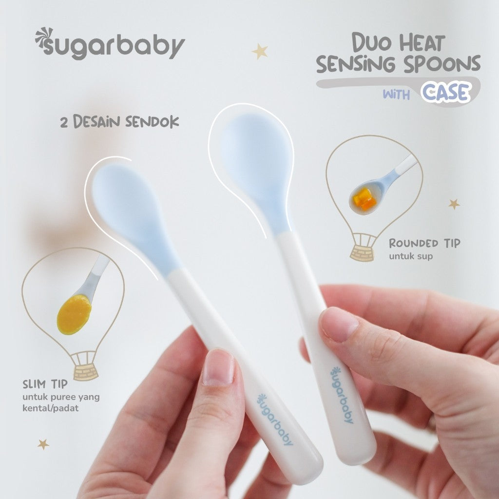 Sugarbaby Duo Heat Sensing Spoon BPA Free/Training Spoon/Peralatan Makan Bayi/Sendok Makan Bayi