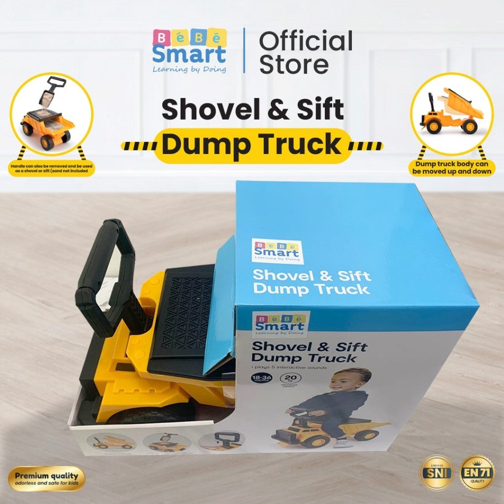 BEBE SMART BEBESMART Ride on Mobil Anak Bisa Dinaiki / Mainan Anak / Ride On Anak / Shovel & Sift Dump Truck