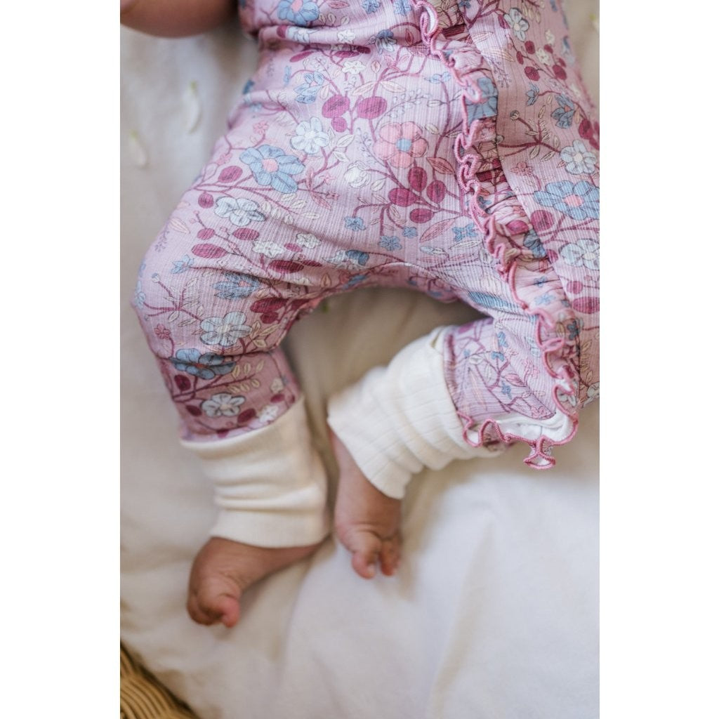 BOHOPANNA - SHORT SLEEPSUIT ZIPPER RUFFLE - Jumper Bayi