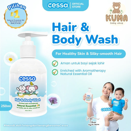 Cessa Hair & Body Wash - Healthy Skin & Silky Smooth Hair 250 Ml