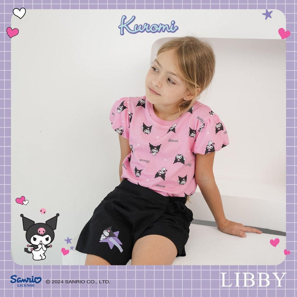 Libby Sanrio Kirei Tee Atasan Anak Perempuan Baju Anak Perempuan Kuromi Cinnamoroll 1 - 4 tahun (1 PCS)