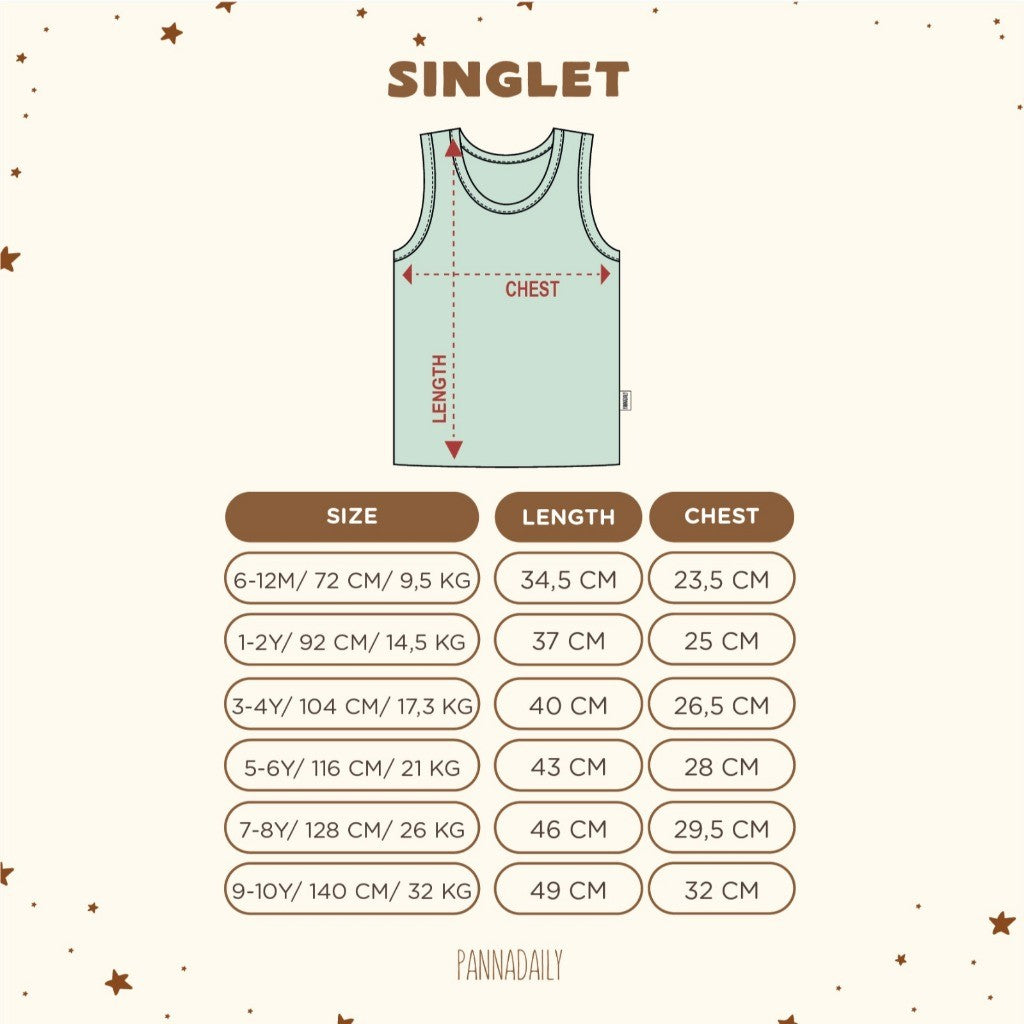 BOHOPANNA - PANNADAILY - PANNA DAILY - BABY & BAYI - SINGLET - SINGLET BAYI - SINGLET BOY - Singlet Anak Laki-Laki