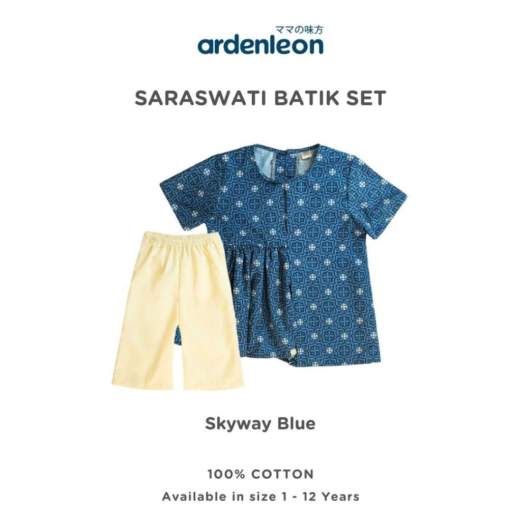 ARDENLEON Setelan Anak Perempuan Saraswati Batik Set 2.0