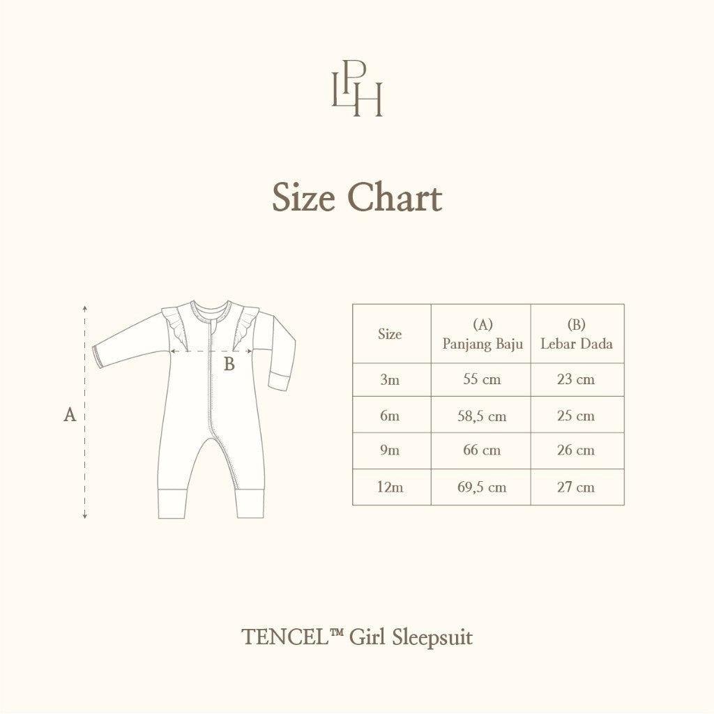Little Palmerhaus - TENCEL™ Girl Sleepsuit (Jumper Bayi Perempuan) 4.0